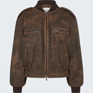 Ducie Leather Bomber